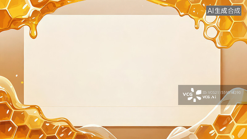 【AI数字艺术】2D卡通环绕-蜂蜜沙漏 蜂蜜金流动花瓣厚涂叠色手绘自然装饰壁纸图片素材