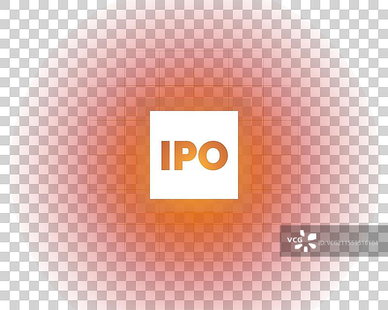 发光的首次公开募股概念图片素材