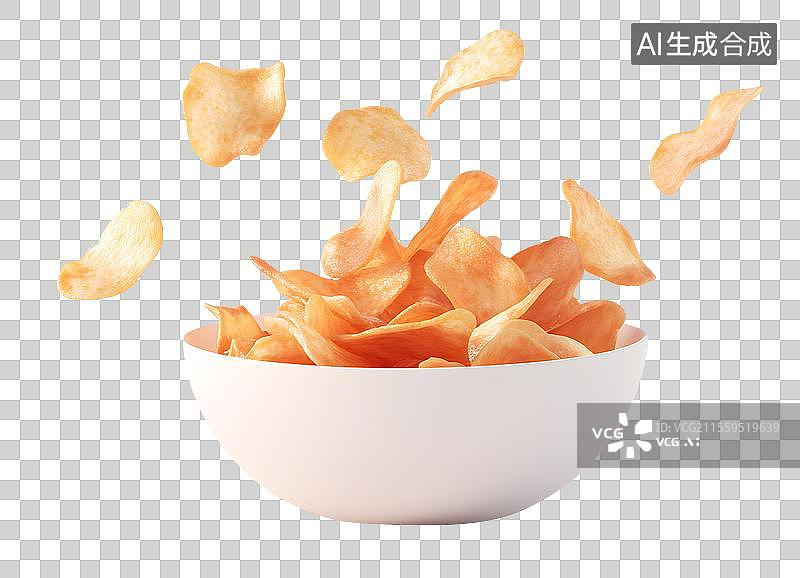 【AI数字艺术】薯片零食美食插图插画图片素材