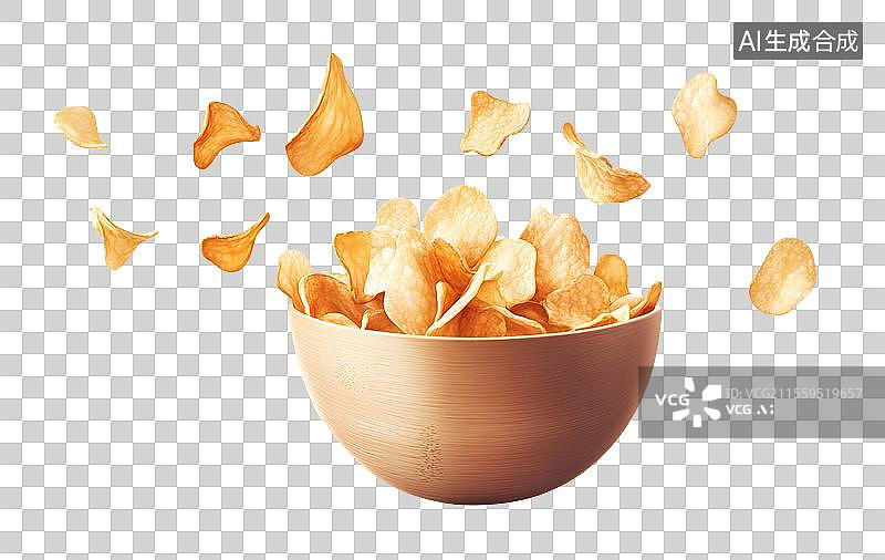 【AI数字艺术】薯片零食美食插图插画图片素材