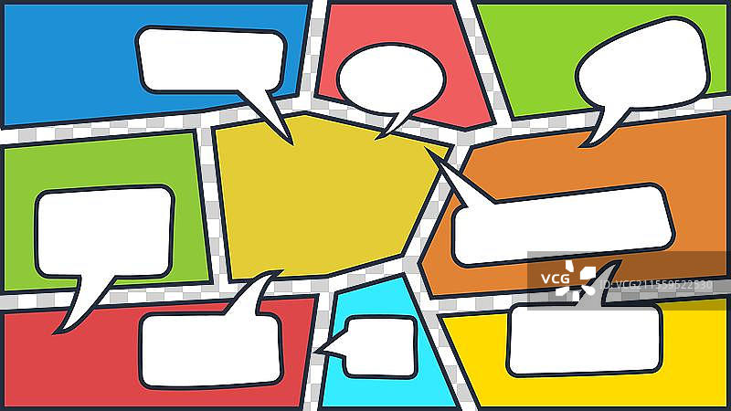 漫画信息图，包含8个步骤选项部分或图片素材