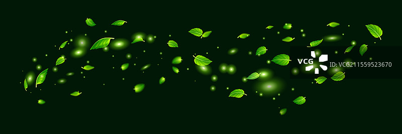 绿色闪亮的线条螺旋弹簧风效应图片素材