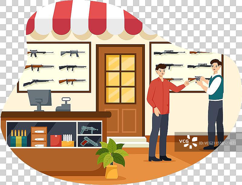 枪店或狩猎场，展示步枪子弹图片素材