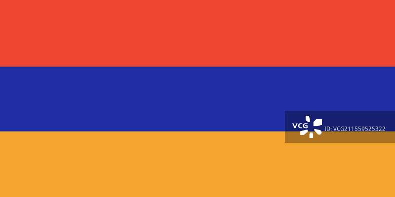 亚美尼亚国旗的官方颜色和比例图片素材