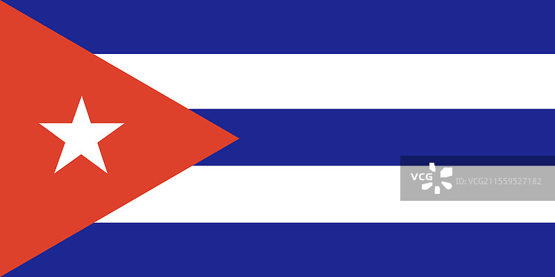 古巴国旗的官方颜色和比例图片素材