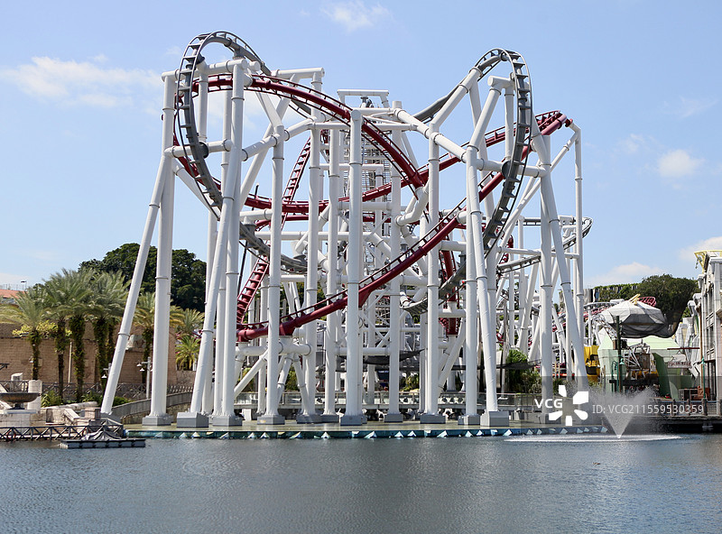 新加坡环球影城过山车图片素材