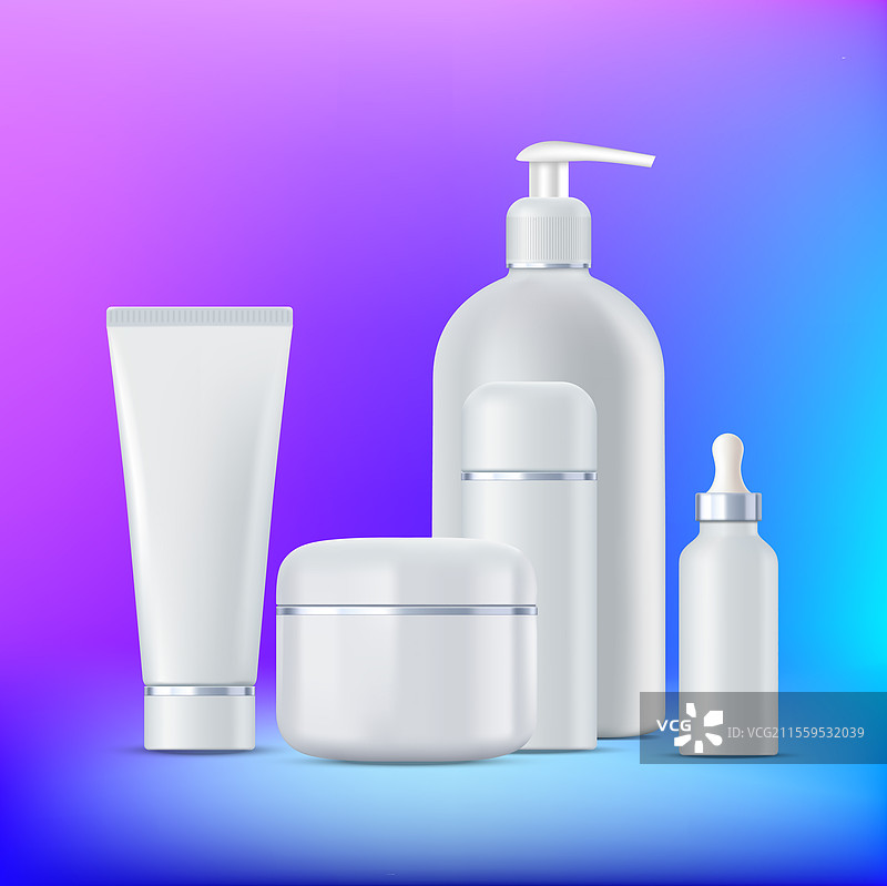 美容产品包装和瓶子模板图片素材