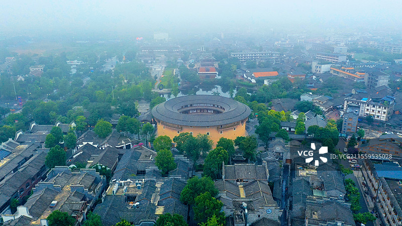 成都洛带古镇的客家土楼图片素材