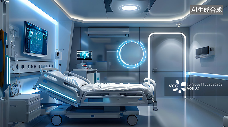 【AI数字艺术】【AIGC】现代化的手术室配有先进的医疗设备和手术台图片素材