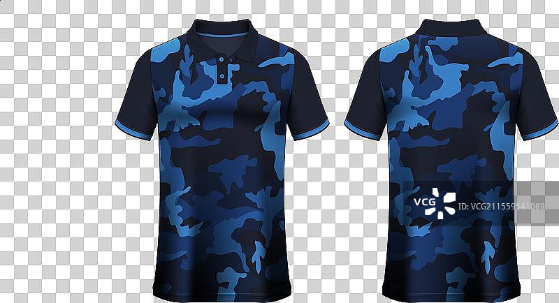 运动服套件的Polo衫样板设计图片素材