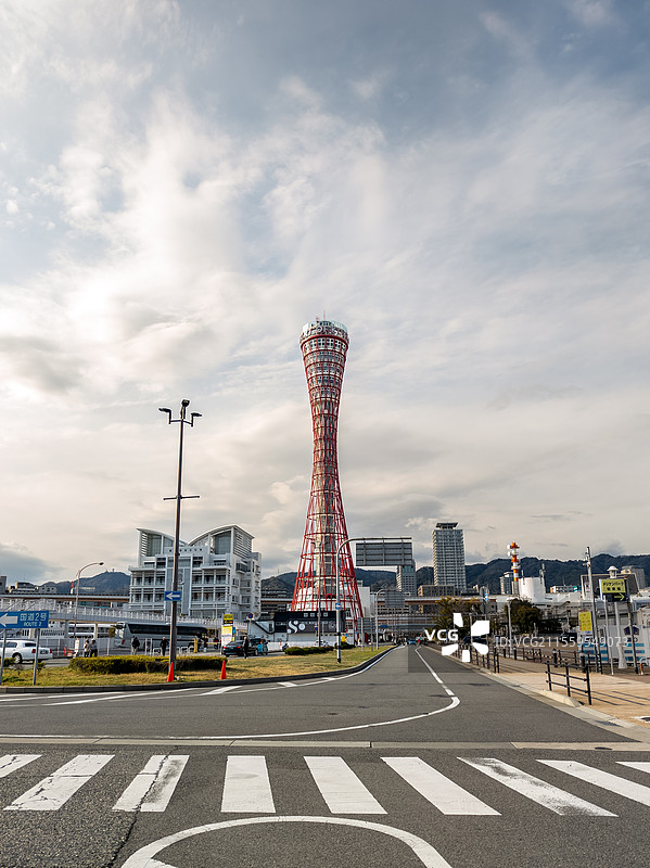 日本神户美利坚公园神户港塔风光图片素材