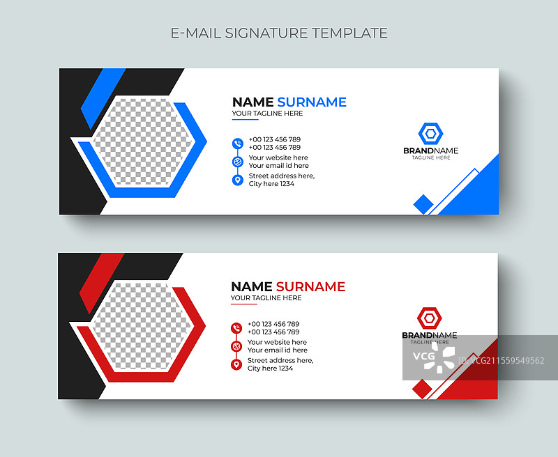 企业商务电子邮件签名或邮件底部图片素材