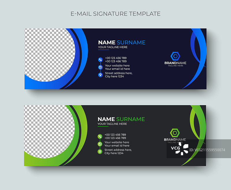 极简专业商务电子邮件签名图片素材