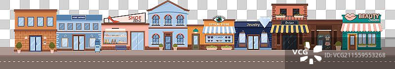 城市天际线与城市建筑的横幅图片素材