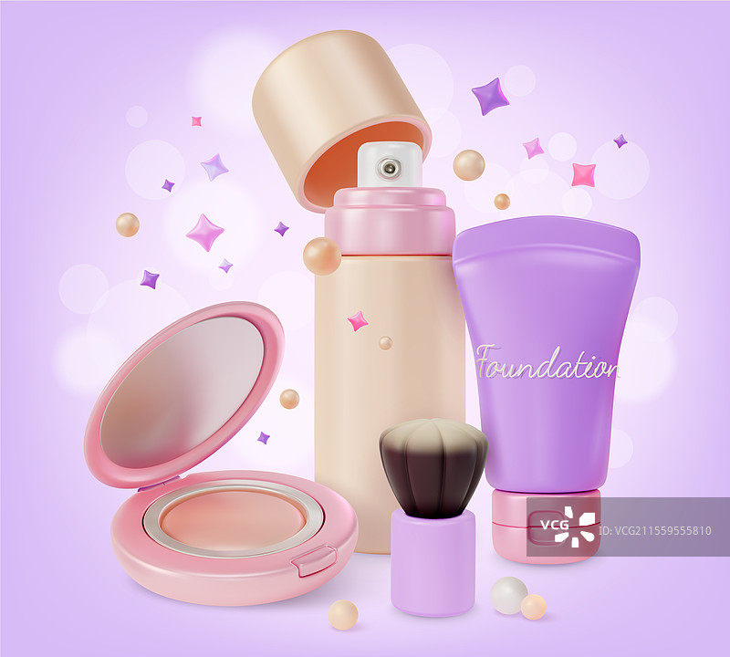 3D美容系列化妆品图片素材