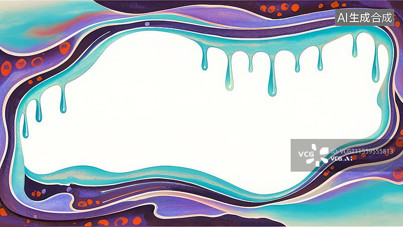 【AI数字艺术】2D卡通环绕-窑火流霞-中国非遗传统文化国潮祥云古典纹样背景壁纸边框装饰设计艺术东方元素图片素材