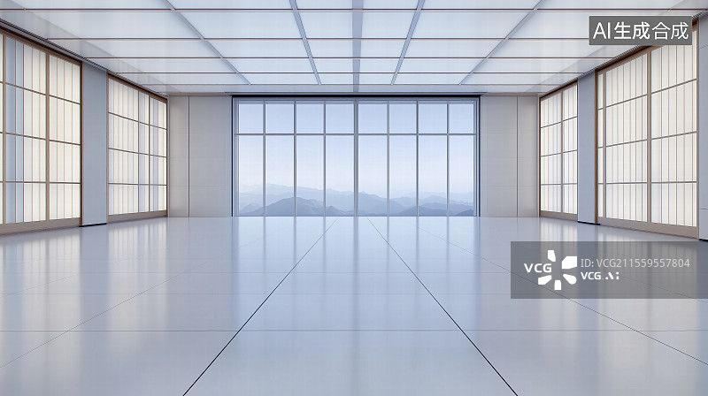【AI数字艺术】现代城市建筑内部空间图片素材