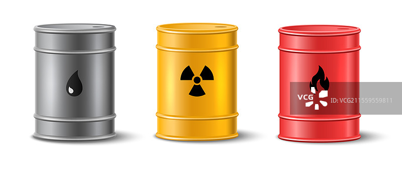 金属油桶用于石油、汽油和化学品图片素材
