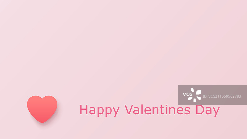 一个带有心形图案的快乐情人节横幅图片素材