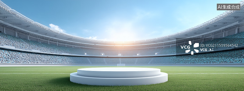 【AI数字艺术】现代足球竞技体育场广角图片素材