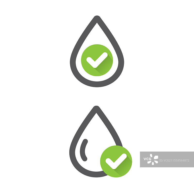可饮用水的清洁水滴图标图片素材