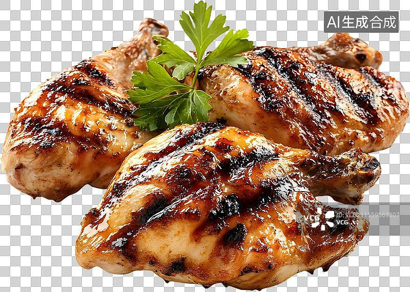 【AI数字艺术】香草烤鸡胸肉图片素材
