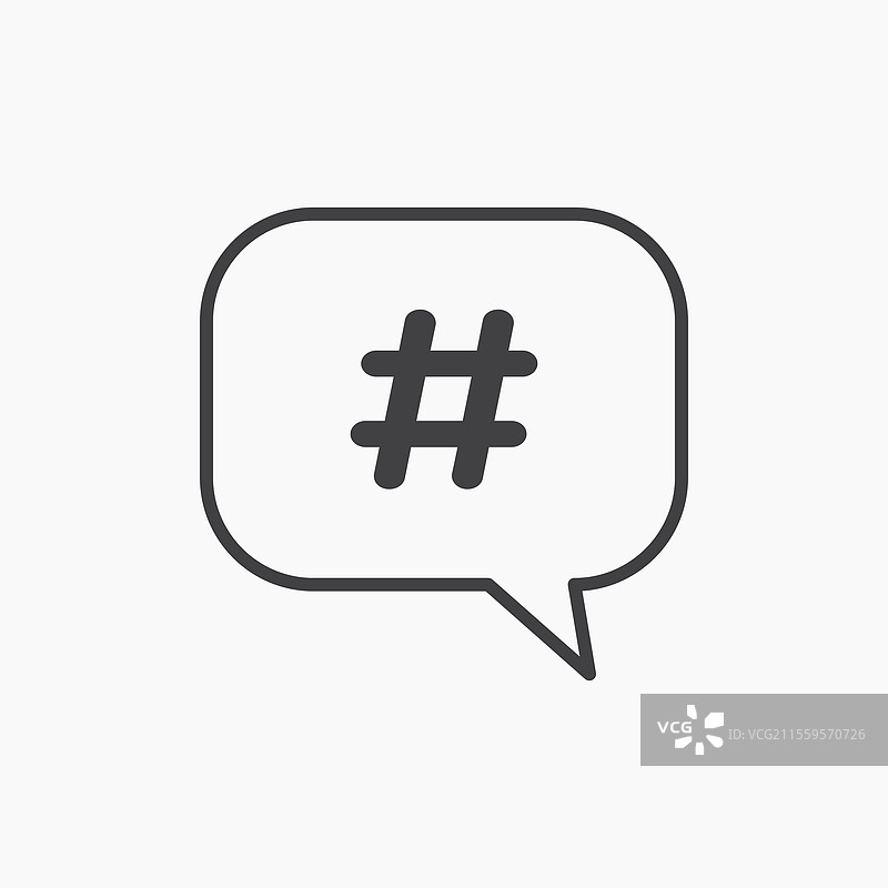 黑色线条孤立的井号图标图片素材