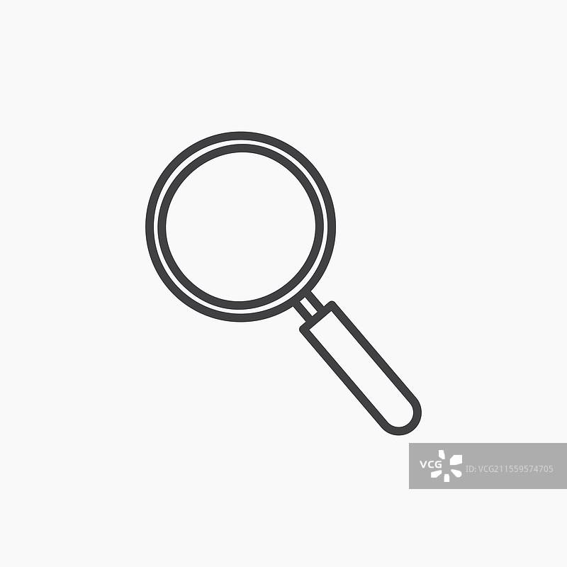 黑色线条孤立的搜索图标图片素材