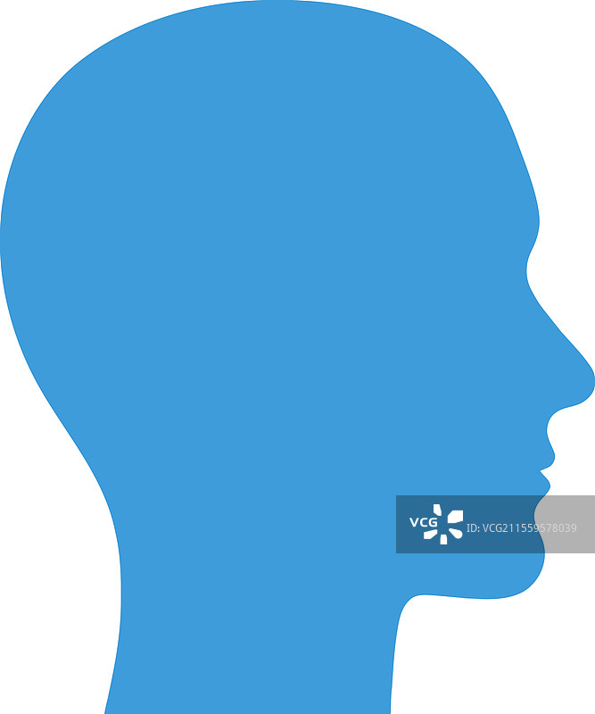 人头侧面轮廓剪影图片素材