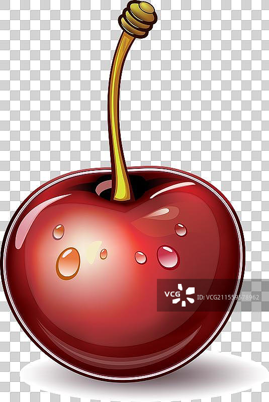 樱桃孤立在白色背景上图片素材