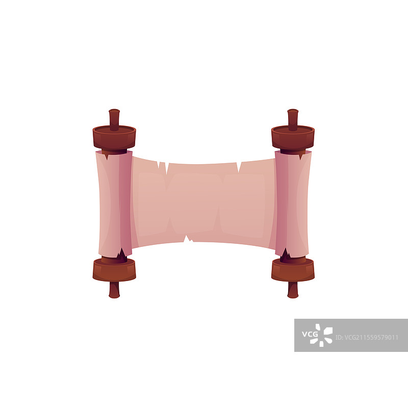 古老的空白羊皮纸卷轴图片素材