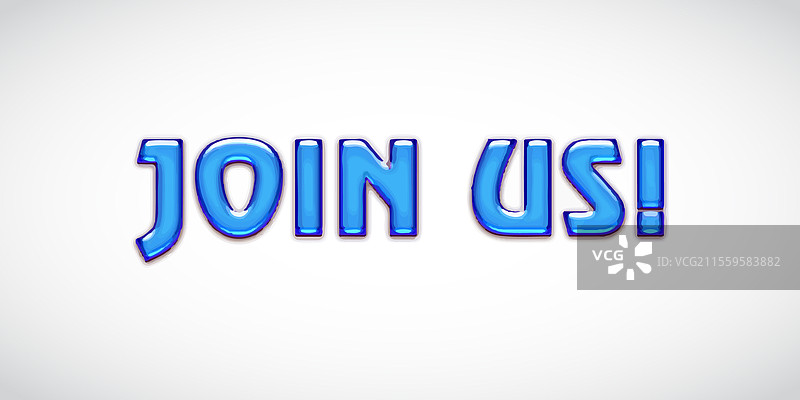 简单的白色背景上的“加入我们”标志艺术插图图片素材