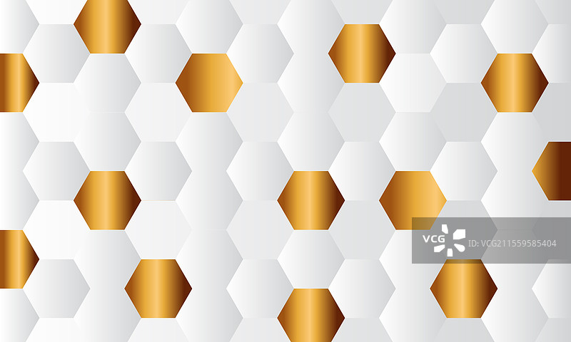 金色和白色蜂蜜六角形蜂巢纹理图片素材