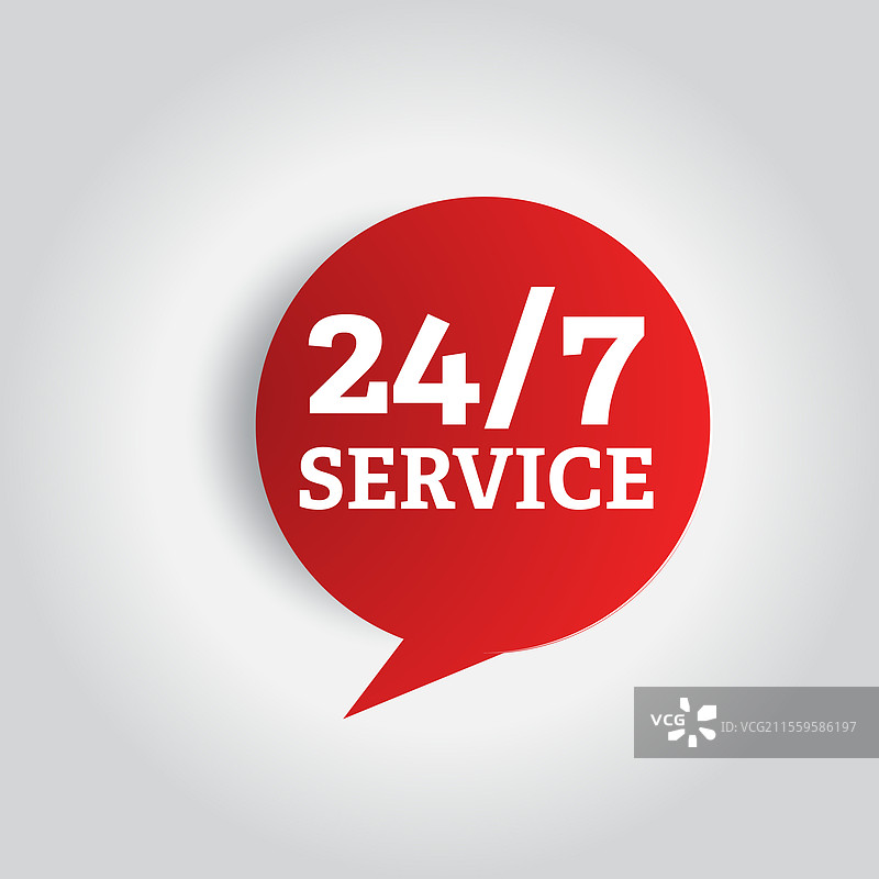 24小时服务图标符号 EPS 10图片素材