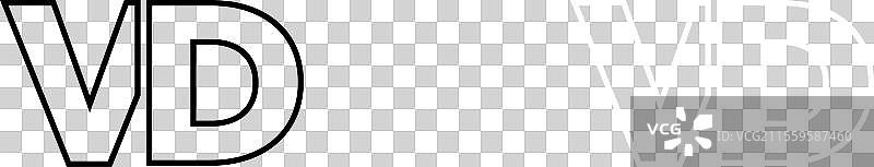 字母v和d的简约logo设计模板图片素材