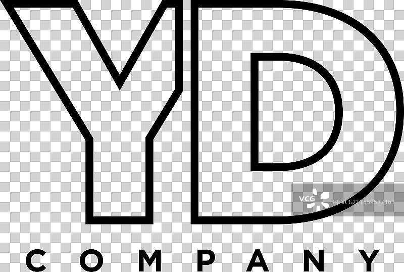 字母y和d的yd标志设计模板，简约风格图片素材