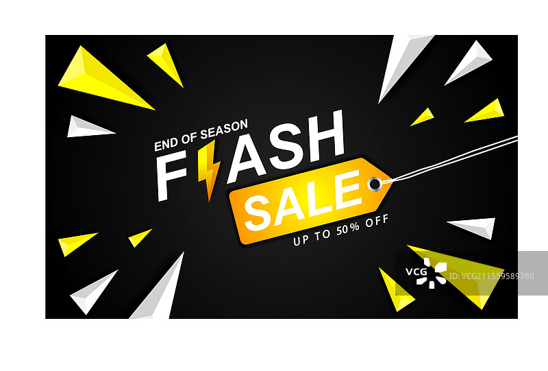 创意闪购购物横幅，带折扣信息图片素材