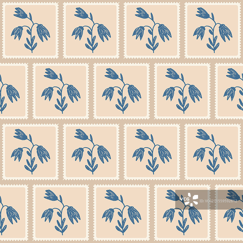 蜡笔画的花卉无缝图案图片素材