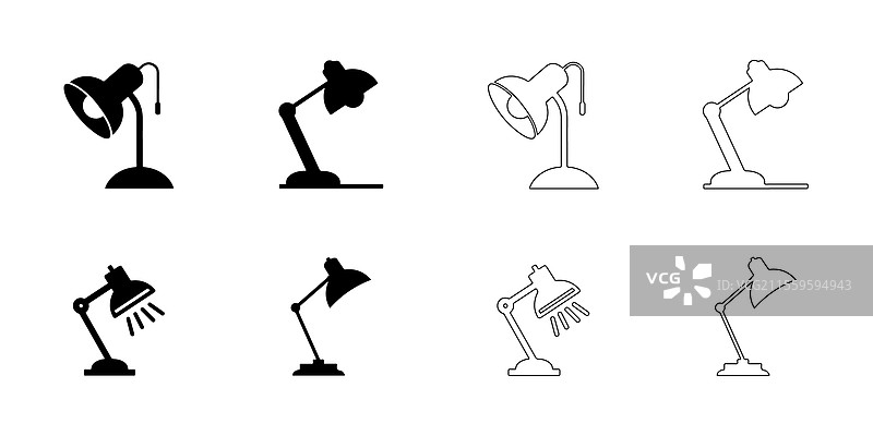台灯图标集图片素材