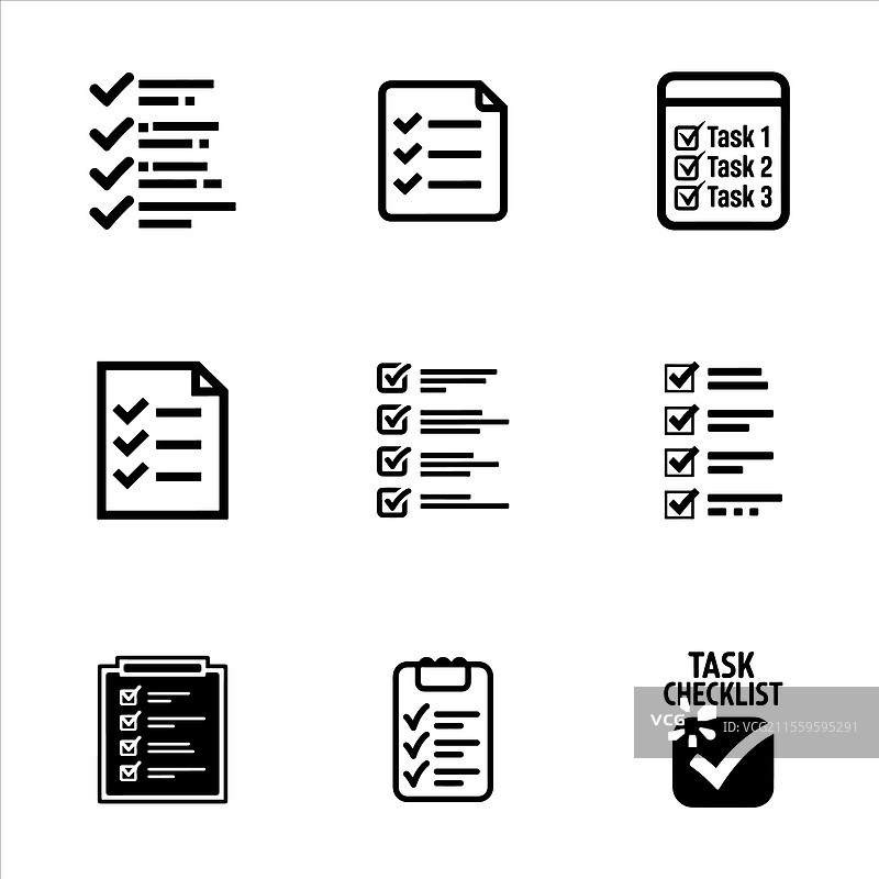 清单图标集图片素材