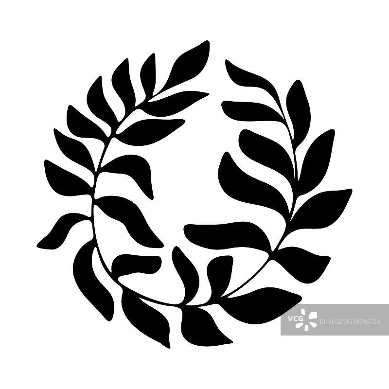 抽象花卉形状时尚花朵叶子植物图片素材