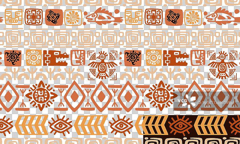 民族图案部落织物重复印花图片素材