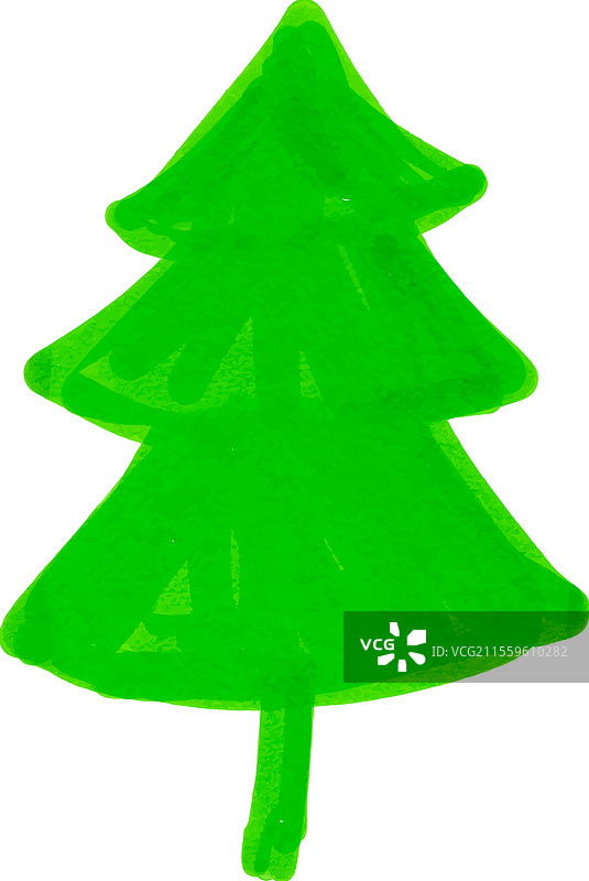 孩子画的松树图片素材