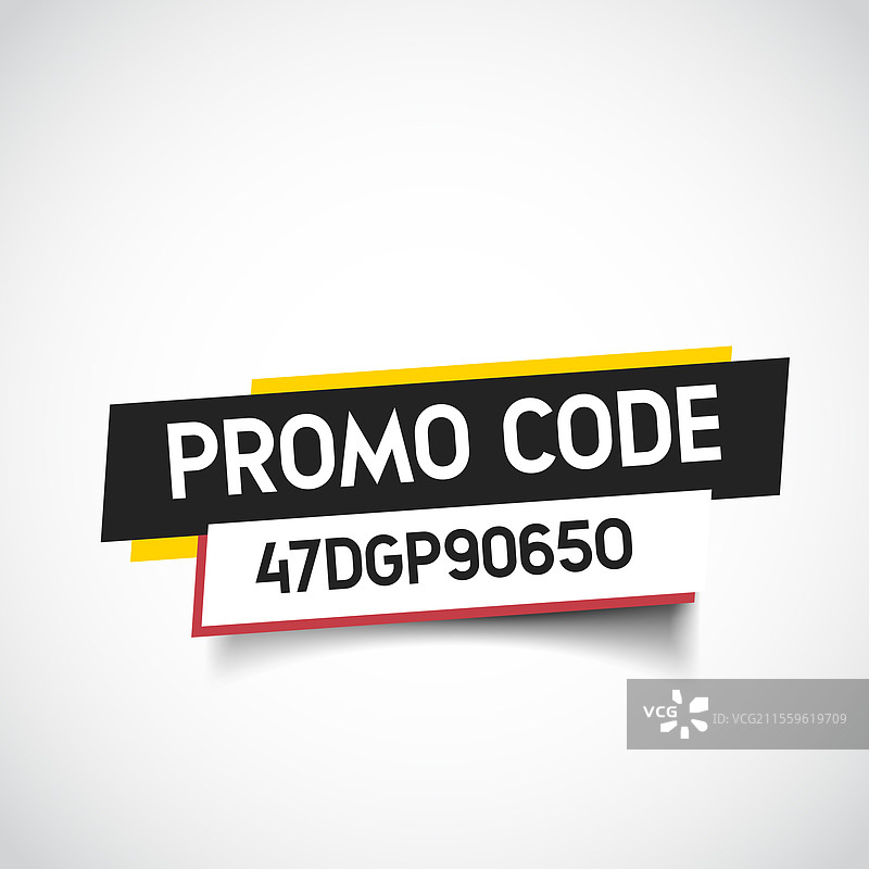 促销代码优惠券代码扁平设计图片素材