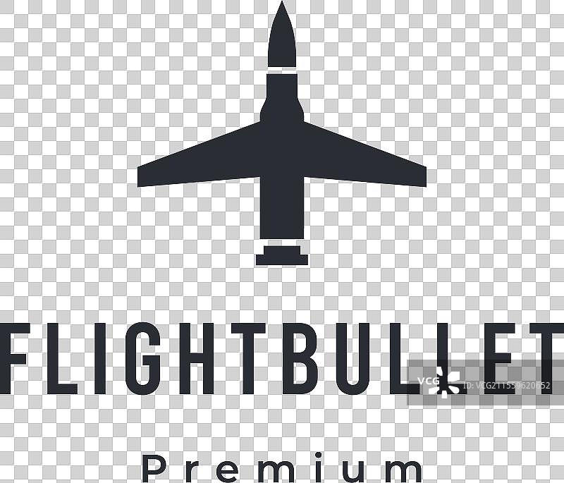 飞行子弹标志与飞机标志结合图片素材