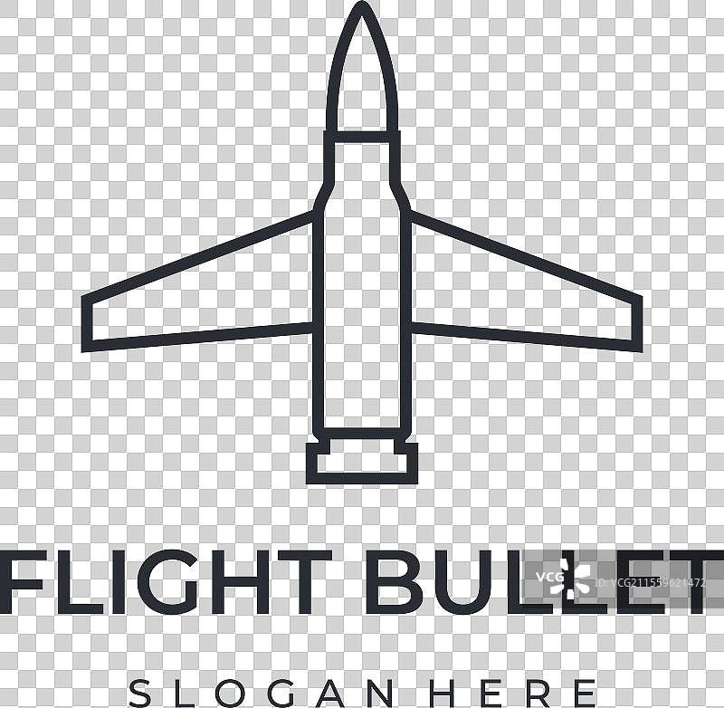 飞行子弹标志与飞机标志结合图片素材