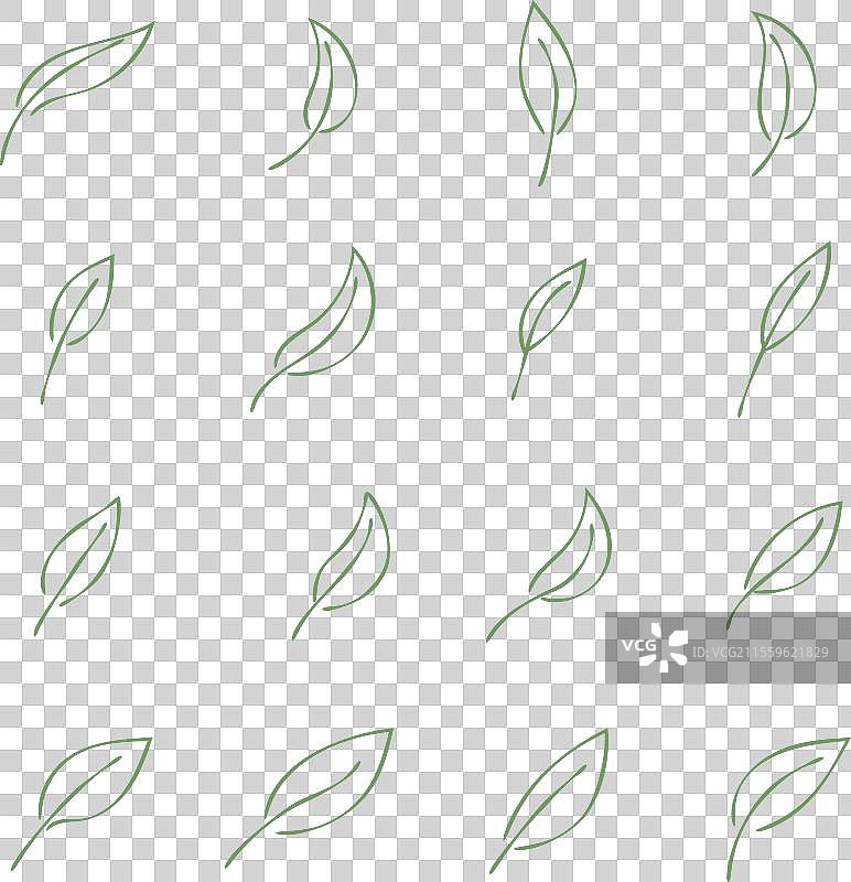 孤立的叶子图标集图片素材