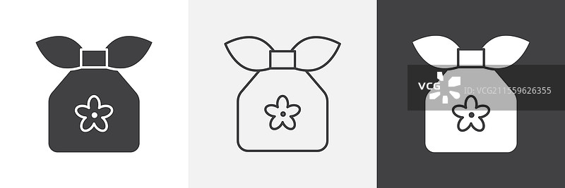 风吕敷图标集合，适用于用户界面设计图片素材