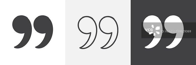 引号右侧图标集合图形设计图片素材
