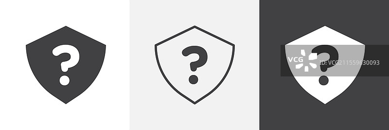 盾牌审讯图标集合图形图片素材